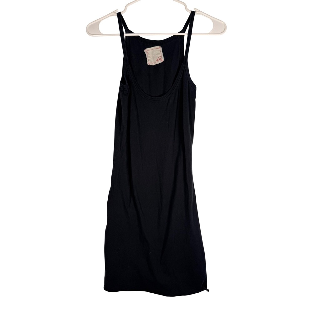 Anthropologie d.b. Black Cotton Tank Top Scoop Neck Spaghetti Strap Slim Fit M